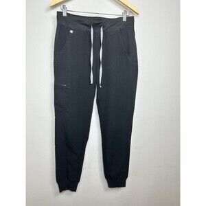 Figs High Waisted Zamora Jogger Scrub Pants Womens Small Black